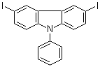 3,6-二碘-9-苯基咔唑分子结构 (CAS 57103-21-6)