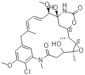 结构式 CAS# 57103-68-1, 美登醇; 安丝菌素 P 0