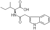 N-(3-吲哚乙酰基)-L-异亮氨酸分子结构 (CAS 57105-45-0)