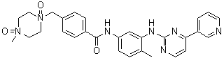 4-[(4-Methyl-1,4-dioxido-1-piperazinyl)methyl]-N-[4-methyl-3-[[4-(3-pyridinyl)-2-pyrimidinyl]amino]phenyl]benzamide molecular structure (CAS 571186-93-1)