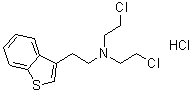 N,N-二(2-氯乙基)苯并(b]噻吩-3-乙胺盐酸盐分子结构 (CAS 5713-60-0)