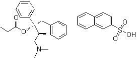 萘磺酸左丙氧芬分子结构 (CAS 5714-90-9)