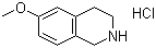 6-甲氧基-1,2,3,4-四氢异喹啉盐酸盐分子结构 (CAS 57196-62-0)