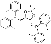(4R-反式)-[(2,2-二甲基-1,3-二氧杂环戊烷-4,5-二基)二(亚甲基)]二[二(2-甲基苯基)膦]分子结构 (CAS 57221-94-0)