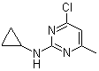 4-氯-N-环丙基-6-甲基-2-嘧啶胺分子结构 (CAS 5734-73-6)