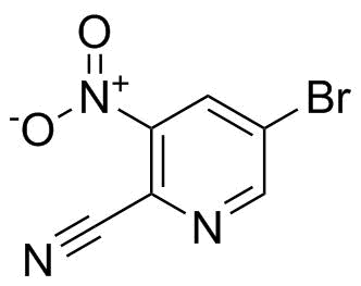 5-溴-2-氰基-3-硝基吡啶分子结构 (CAS 573675-25-9)