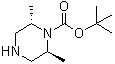 (2S,6S)-2,6-二甲基-1-哌嗪羧酸叔丁酯分子结构 (CAS 574007-66-2)