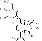 8-O-乙酰山栀苷甲酯分子结构 (CAS 57420-46-9)