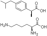布洛芬赖氨酸盐分子结构 (CAS 57469-77-9)