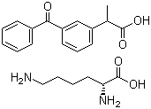 Ketoprofen lysinate molecular structure (CAS 57469-78-0)
