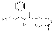 alpha-(2-Aminoethyl)-N-1H-indazol-5-ylbenzeneacetamide molecular structure (CAS 574726-31-1)