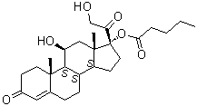 氢化可的松戊酸酯分子结构 (CAS 57524-89-7)