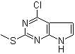 4-氯-2-甲硫基-7H-吡咯并[2,3-d]嘧啶分子结构 (CAS 57564-94-0)