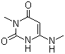 3-甲基-6-甲基氨基尿嘧啶分子结构 (CAS 5759-63-7)