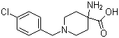 1-氯苄基-4-氨基-4-哌啶甲酸分子结构 (CAS 57611-53-7)