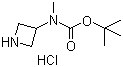 氮杂环丁-3-基(甲基)氨基甲酸叔丁酯盐酸盐分子结构 (CAS 577777-20-9)
