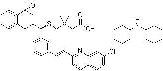 孟鲁司特二环己基胺盐分子结构 (CAS 577953-88-9)