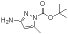3-氨基-5-甲基吡唑-1-羧酸叔丁酯分子结构 (CAS 578008-32-9)