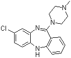 氯氮平分子结构 (CAS 5786-21-0)