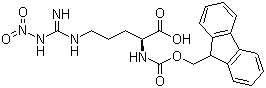 N-芴甲氧羰基-N'-硝基-L-精氨酸分子结构 (CAS 58111-94-7)