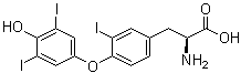 3,3',5'-三碘甲腺原氨酸分子结构 (CAS 5817-39-0)