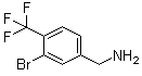 3-Bromo-4-(trifluoromethyl)benzenemethanamine molecular structure (CAS 581813-19-6)