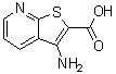 3-氨基噻吩并[2,3-b]吡啶-2-羧酸分子结构 (CAS 58327-75-6)