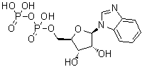 1-beta-D-呋喃核糖基-1H-苯并咪唑 5'-二磷酸酯分子结构 (CAS 58430-02-7)