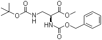 (S)-2-N-Cbz-3-N-Boc-丙酸甲酯分子结构 (CAS 58457-98-0)