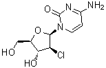 4-氨基-1-(2-氯-2-脱氧-beta-D-呋喃阿拉伯糖基)-2(1H)-嘧啶酮分子结构 (CAS 58461-30-6)