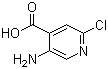 5-氨基-2-氯吡啶-4-甲酸分子结构 (CAS 58483-95-7)