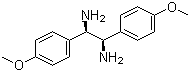 (1R,2R)-(+)-1,2-二(4-甲氧基苯基)-乙二胺分子结构 (CAS 58520-04-0)