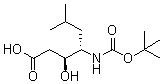 N-(叔丁氧羰基)抑胃酶氨酸分子结构 (CAS 58521-49-6)