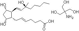 卡前列素氨基丁三醇分子结构 (CAS 58551-69-2)