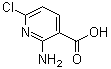 2-氨基-6-氯烟酸分子结构 (CAS 58584-92-2)