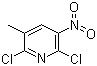 2,6-二氯-3-甲基-5-硝基吡啶分子结构 (CAS 58596-88-6)