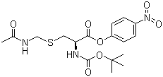 N-叔丁氧羰基-S-[(乙酰氨基)甲基]-L-半胱氨酸 4-硝基苯酯分子结构 (CAS 58651-76-6)