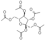 1,2,3,4,6-五-O-乙酰基-alpha-D-呋喃果糖分子结构 (CAS 58670-14-7)