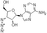 3'-叠氮基-3'-脱氧腺苷分子结构 (CAS 58699-62-0)