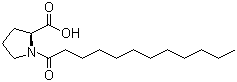 N-十二碳酰基-L-脯氨酸分子结构 (CAS 58725-39-6)