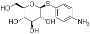 4-氨基苯基 1-硫代-beta-D-吡喃葡萄糖苷分子结构 (CAS 58737-22-7)