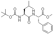 N-叔丁氧羰基-L-亮氨酰基-L-苯丙氨酸甲酯分子结构 (CAS 5874-73-7)