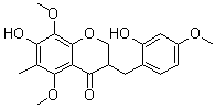 7,2'-二羟基-5,8,4'-三甲氧基-6-甲基高异黄烷酮分子结构 (CAS 588706-67-6)