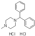 赛克力嗪二盐酸盐分子结构 (CAS 5897-18-7)