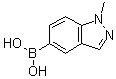 1-甲基吲唑-5-基硼酸分子结构 (CAS 590418-08-9)