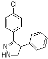 3-(4-氯苯基)-4-苯基-4,5-二氢-1H-吡唑分子结构 (CAS 59074-26-9)