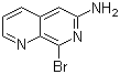 8-溴-1,7-萘啶-6-胺分子结构 (CAS 5912-35-6)