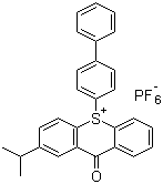 10-[1,1'-Biphenyl]-4-yl-2-(1-methylethyl)-9-oxo-9H-thioxanthenium hexafluorophosphate molecular structure (CAS 591773-92-1)
