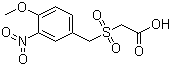 3-硝基-4-甲氧基苄基磺酰基乙酸分子结构 (CAS 592542-51-3)
