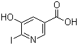 6-碘-5-羟基烟酸分子结构 (CAS 59288-39-0)